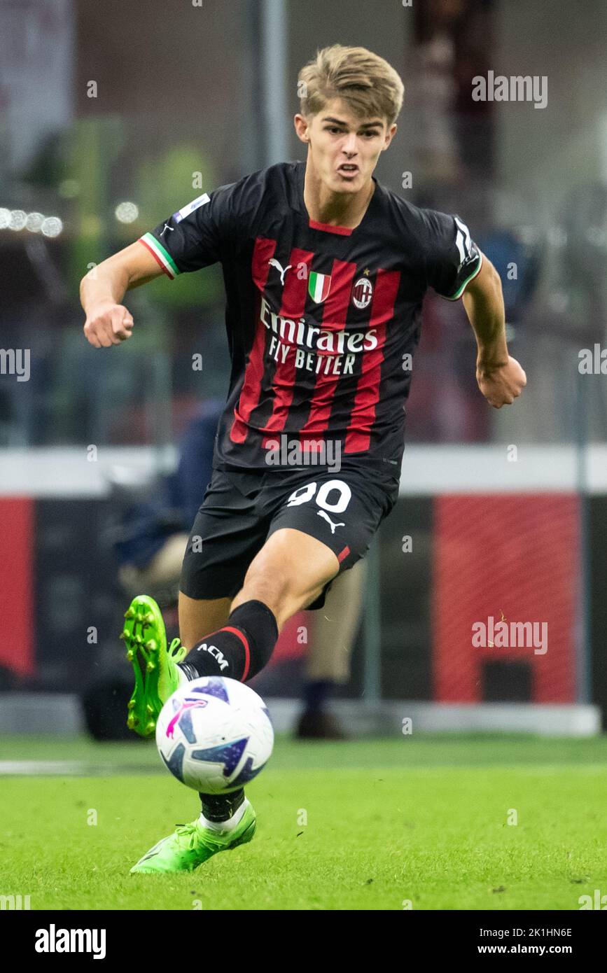 Milan, Italy. 18th Sep, 2022. Italian Serie A Football Championship. Milan VS Napoli 1-2. Charles de Ketelaere, Milan.- photo copyright: Cristiano BARNI/ATP images Credit: SPP Sport Press Photo. /Alamy Live News Stock Photo