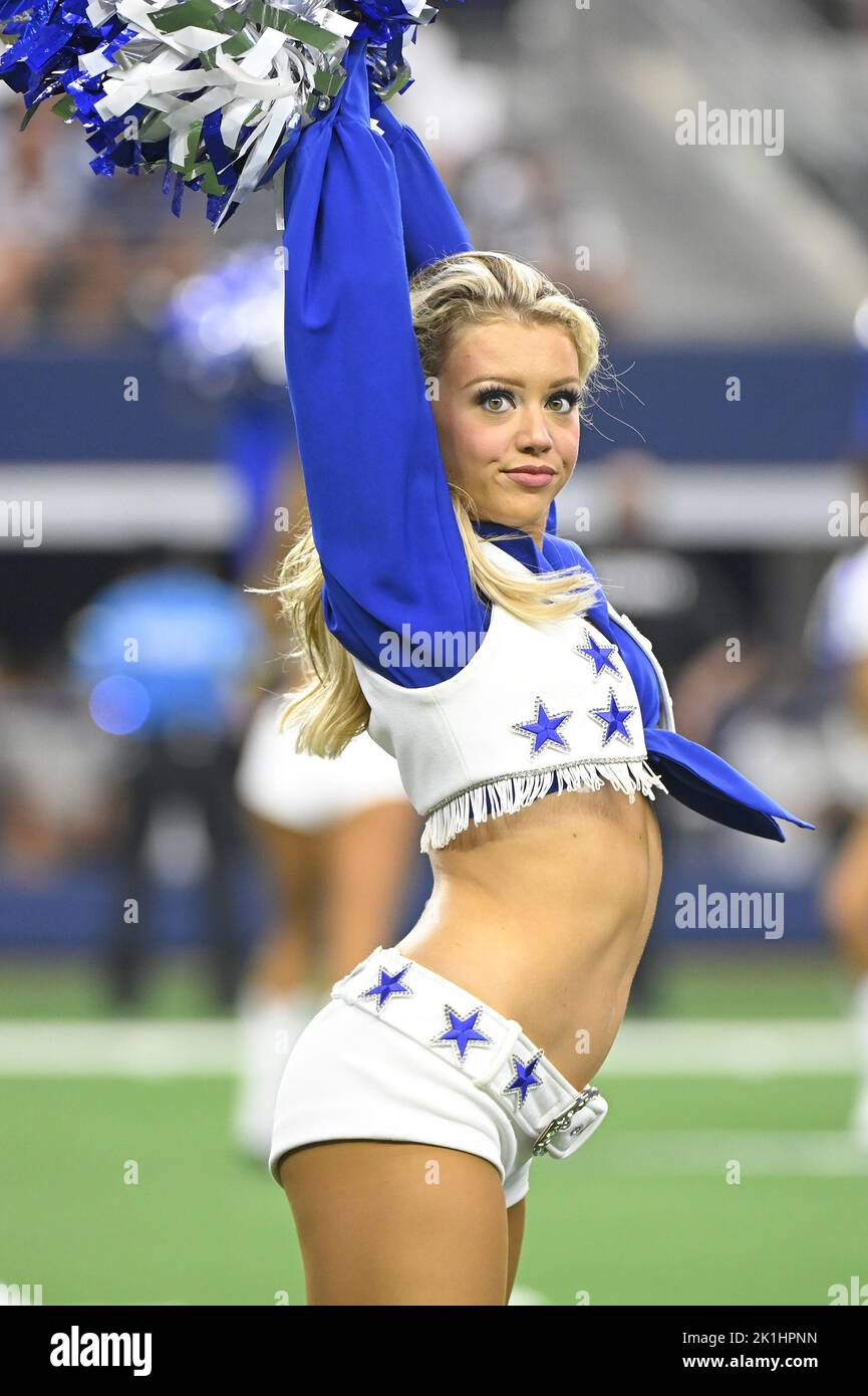 Arlington, United States. 18th Sep, 2022. The Dallas Cowboys Cheerleader performs during the Cincinnati Bengals NFL game at AT&T Stadium in Arlington, Texas on Sunday, September 18, 2022 Photo by Ian Halperin/UPI Credit: UPI/Alamy Live News Stock Photo