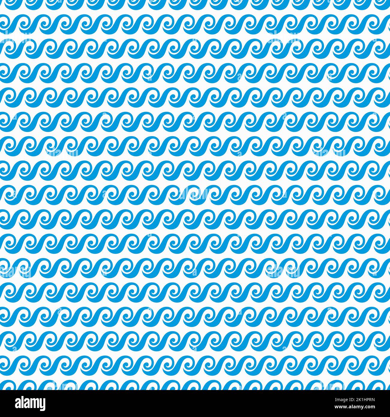 Sea and ocean blue waves seamless pattern. Clean water wave wrapping ...