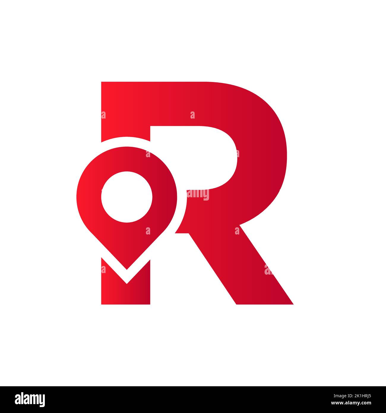 Letter R Location Logo Design Sign. Location Icon Concept With Alphabet ...