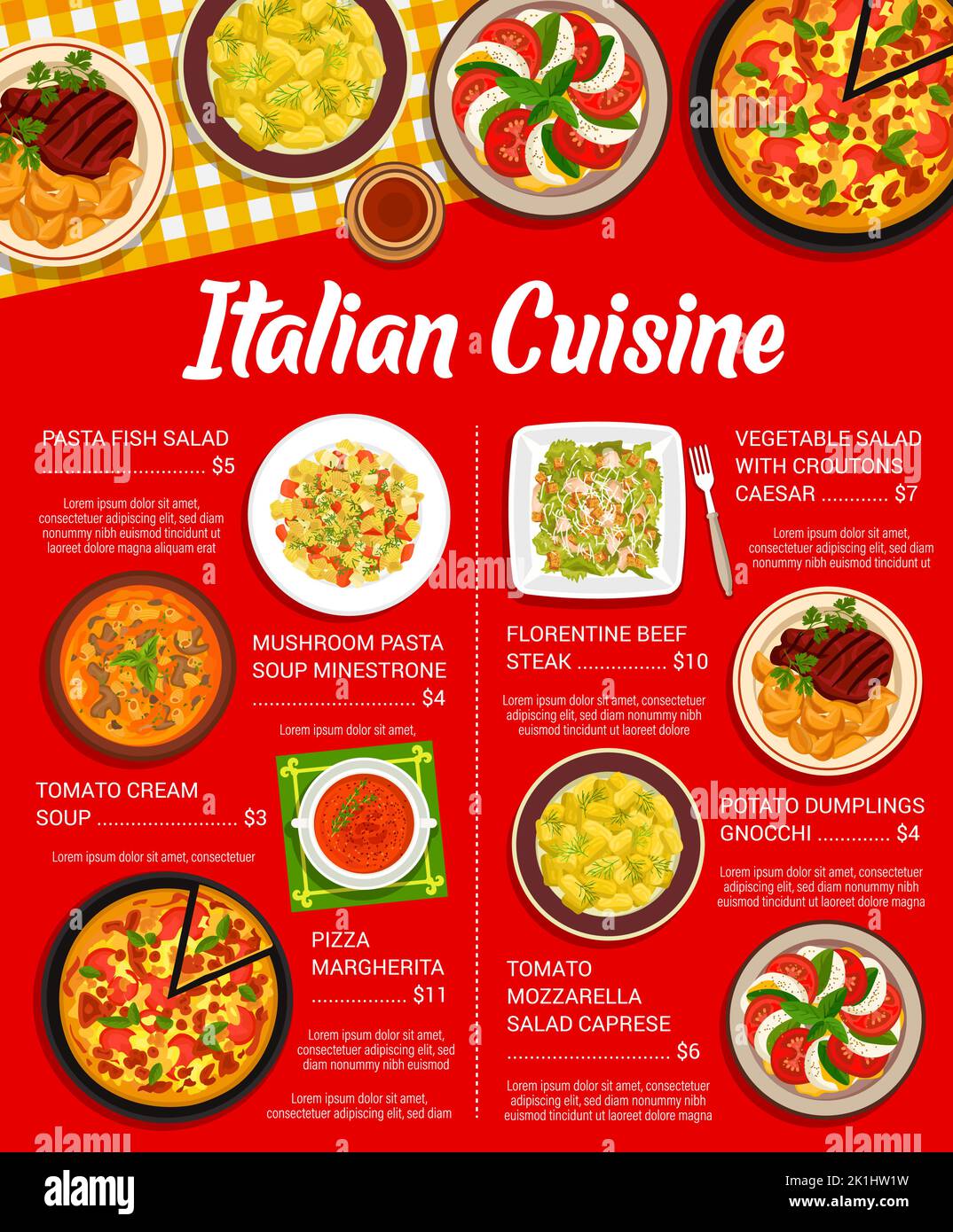 gnocchi-top-view-stock-vector-images-alamy