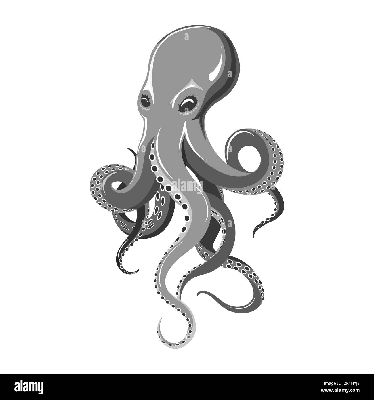 Octopus kraken illustration Stock Vector