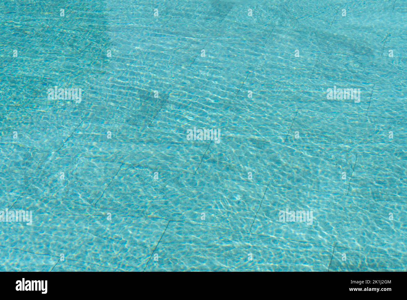Swimming Pool Water Background With Caustic Ripple Aquatic Surface With Waves Backdrop Stock