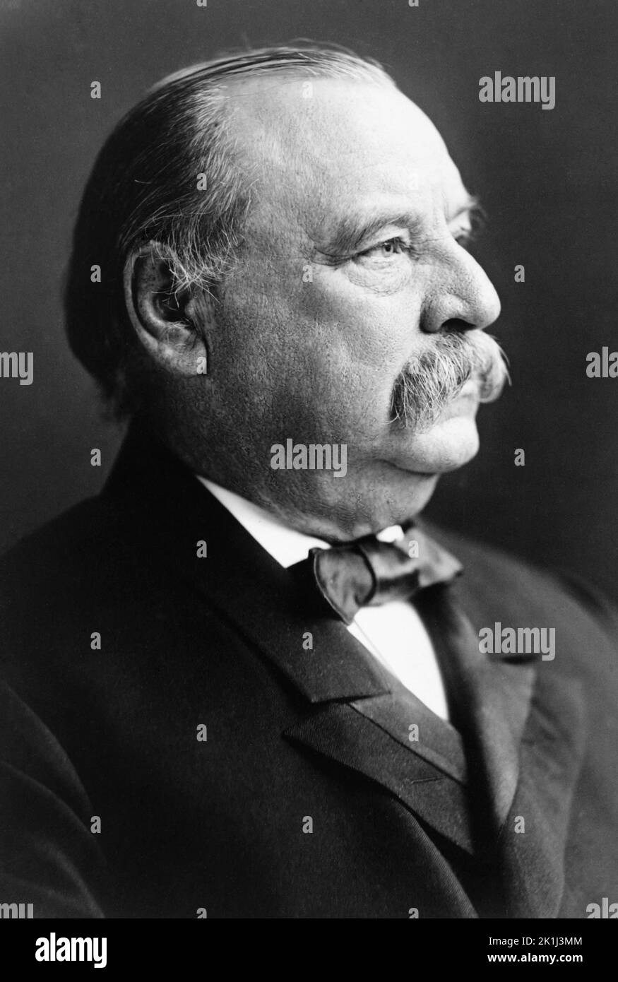 A portrait of US president Grover Cleveland from 1903 when he was 66, who was the 22nd and 24th president (and he is the only one to have won two non-consecutive mandate) Stock Photo