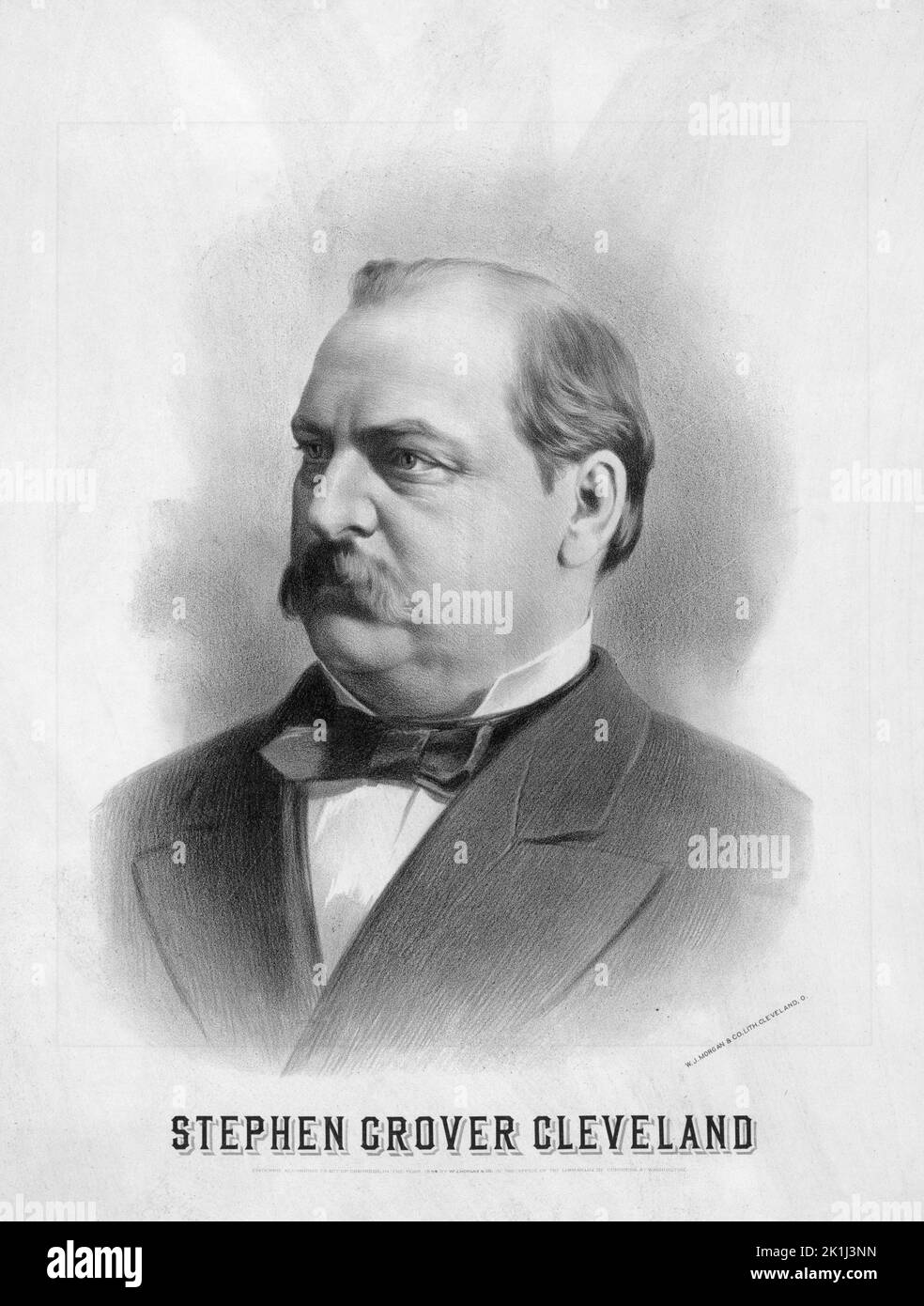 A portrait of US president Grover Cleveland, who was the 22nd and 24th president (and he is the only one to have won two non-consecutive mandate) Stock Photo