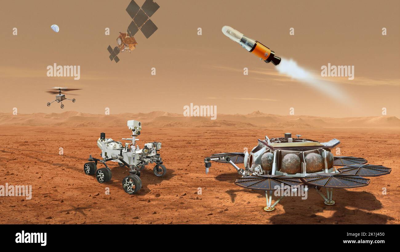 This illustration shows a concept for multiple robots that would