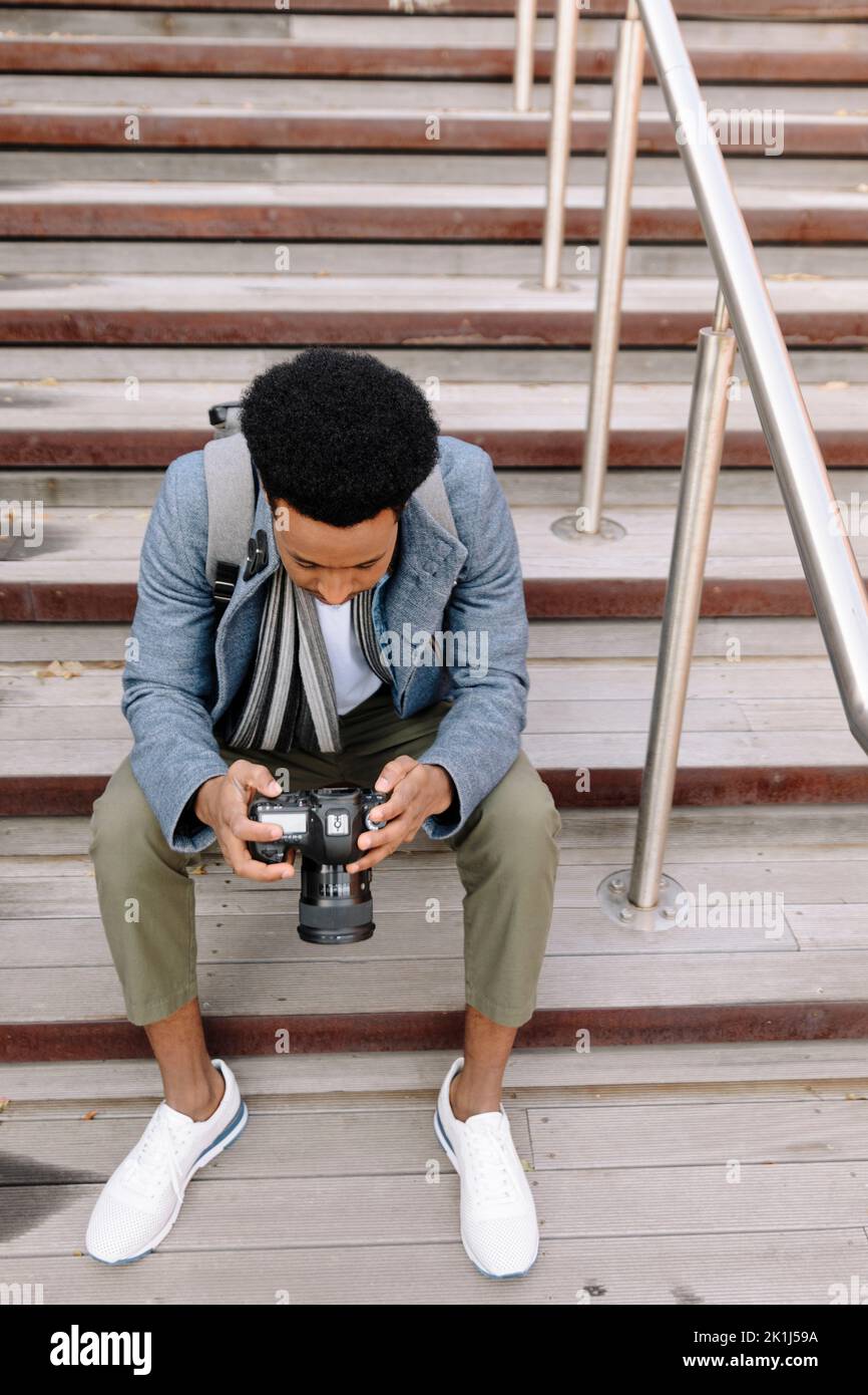 Young man steps hi-res stock photography and images - Alamy