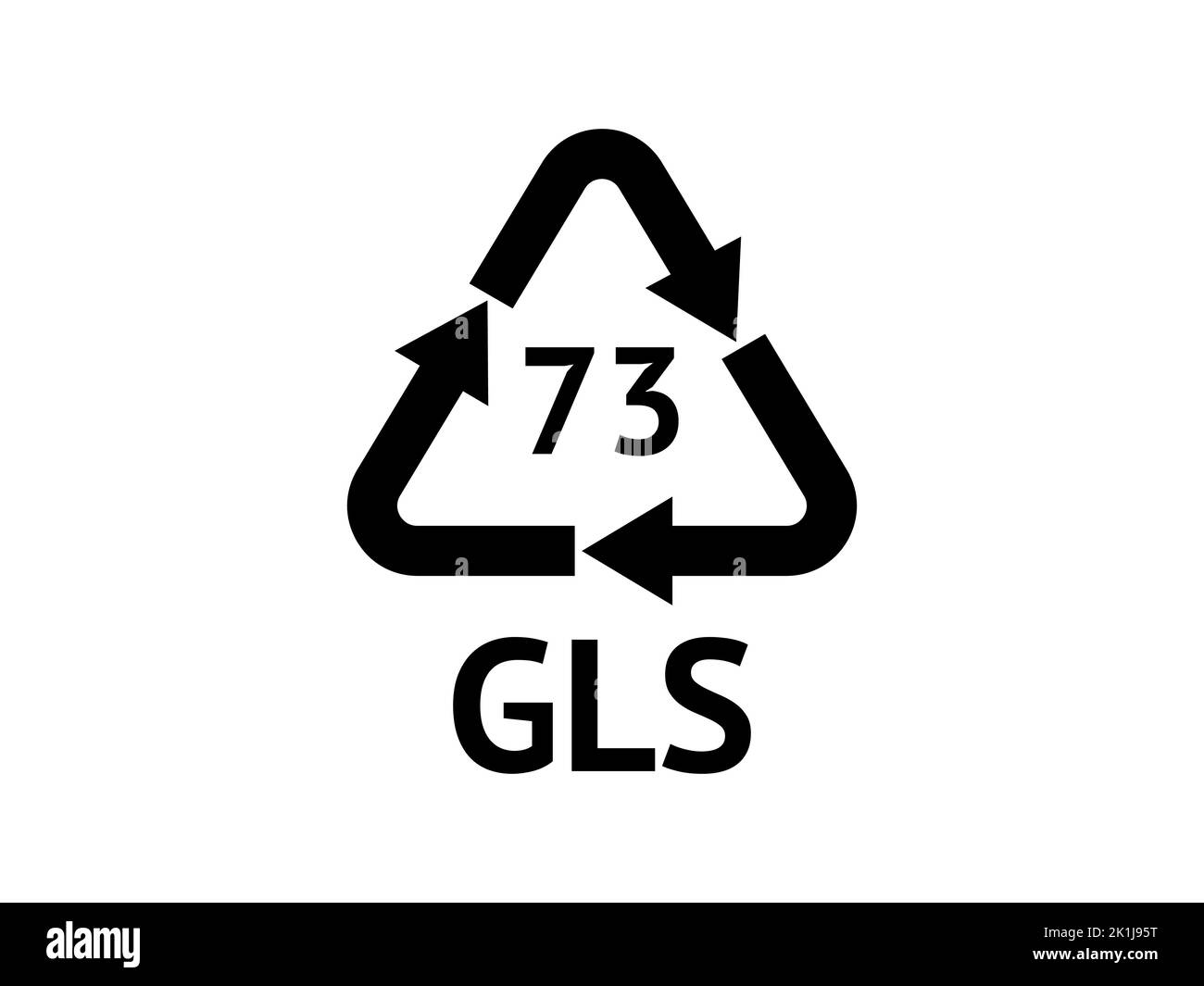 Glass Recycling codes. Recycling symbol on an isolated background