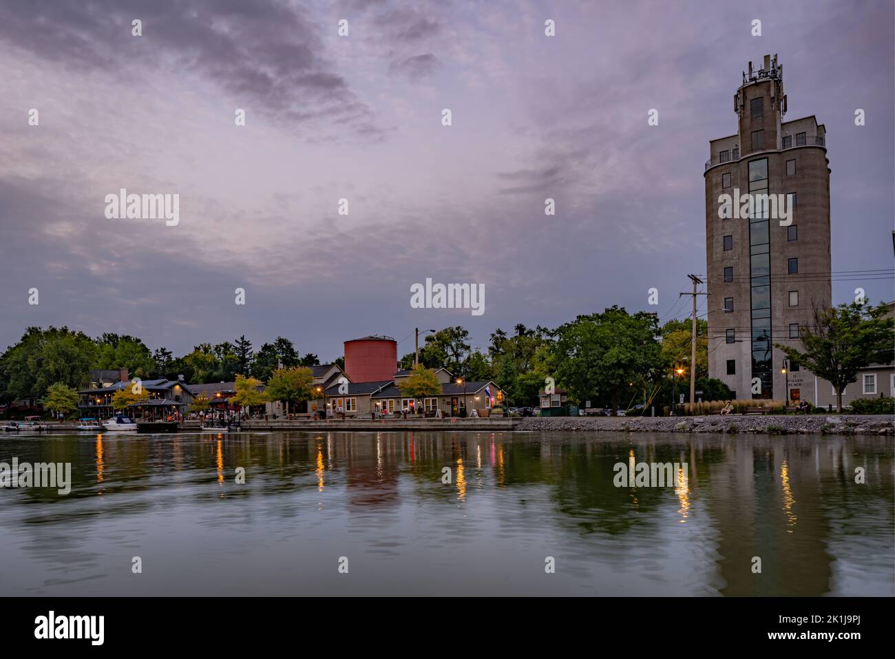 Early Evening Photo Of Schoen Place And The Erie Canal In The Village ...