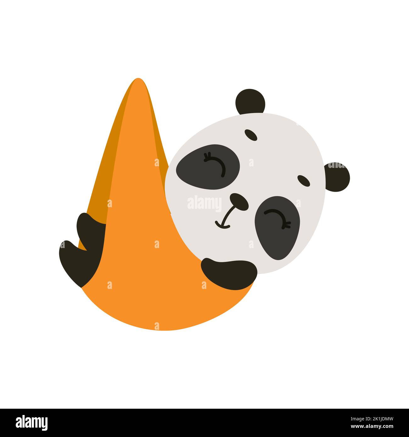 Baby panda sleeping Stock Vector Images - Alamy