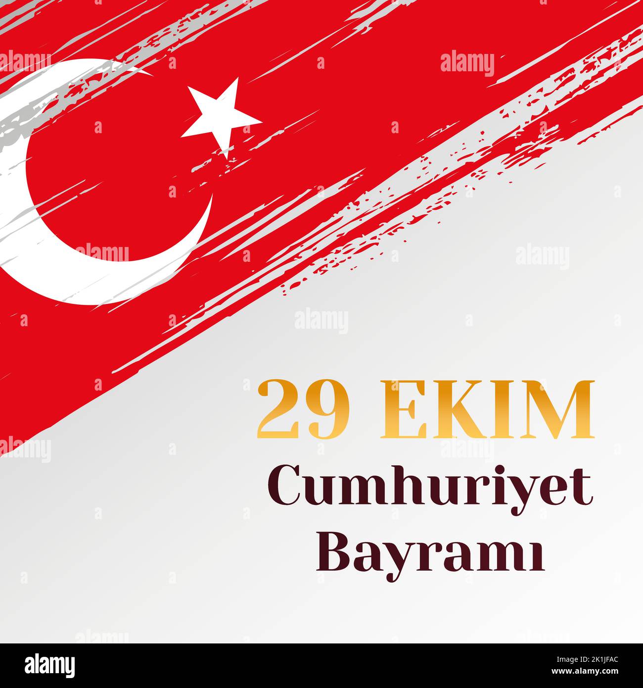 29 ekim cumhuriyet bayrami, turkish republic day illustration Stock Vector