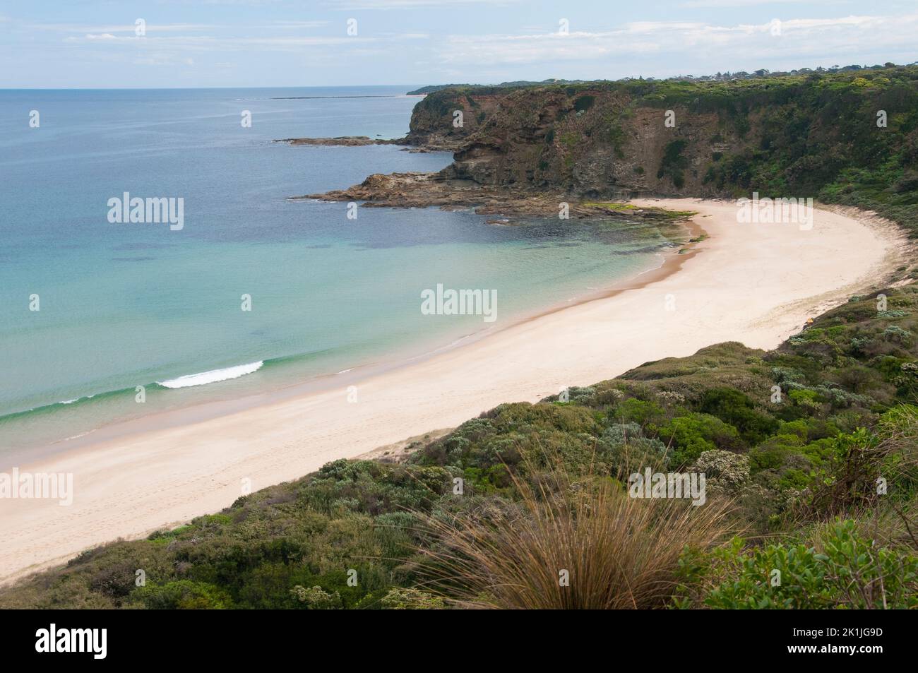 Beach at The Oaks on the Bunurong Coastal Drive, Gippsland, Victoria, Australia Stock Photo