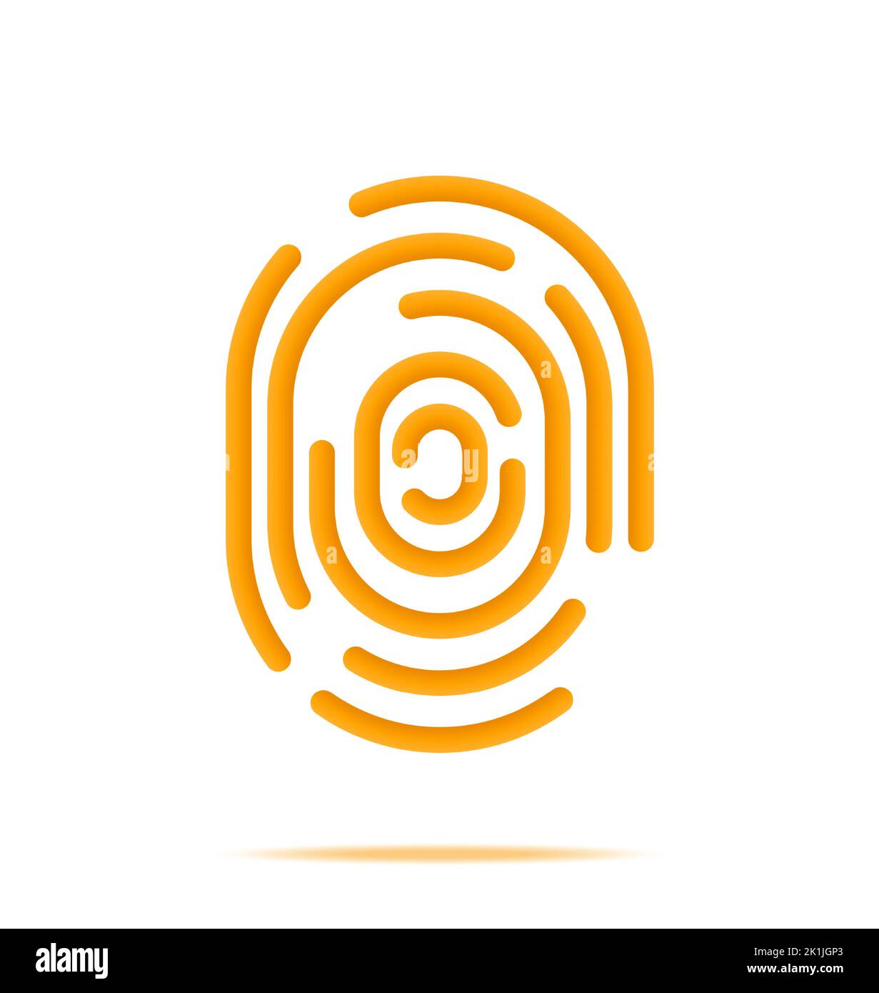 3D Fingerprint Icon Isolated Stock Vector Image & Art - Alamy