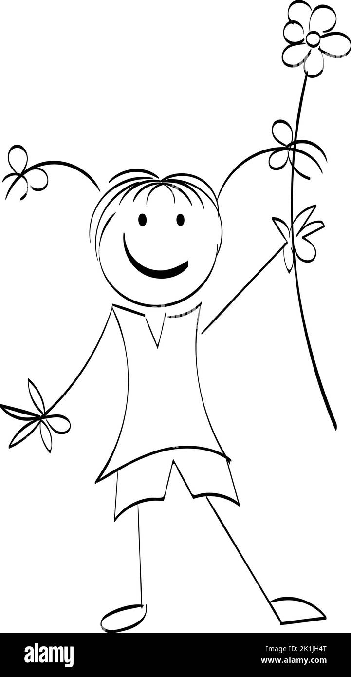 Vector Stickman Character illustration. Sketch stick figure isolated ...