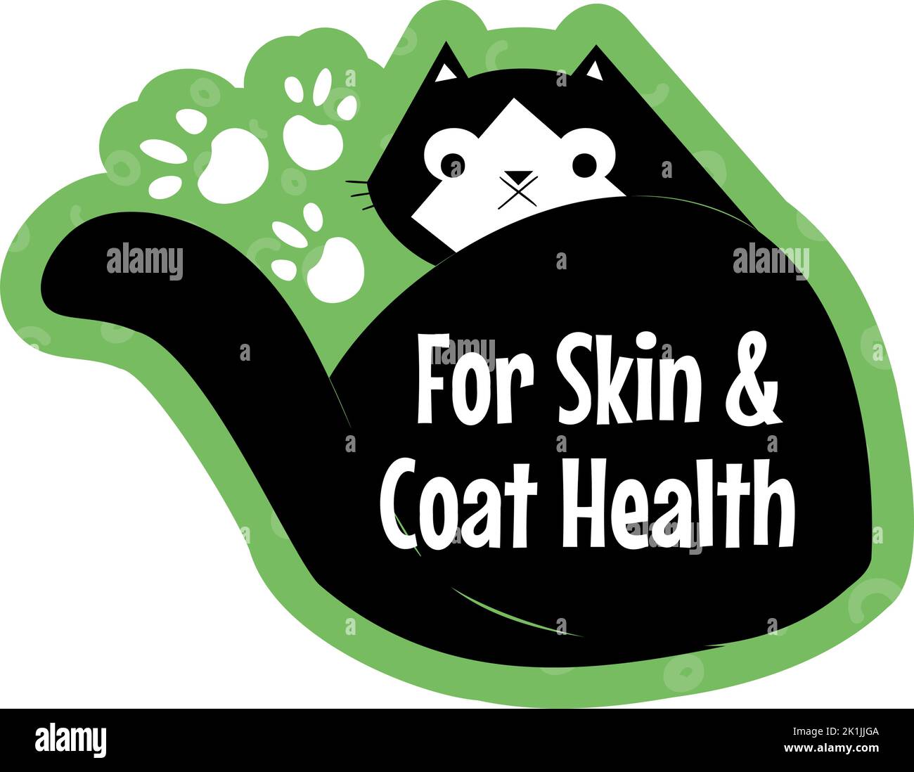 Image showcasing For skin and coat health, food for animals vector Stock Vector Image ...
