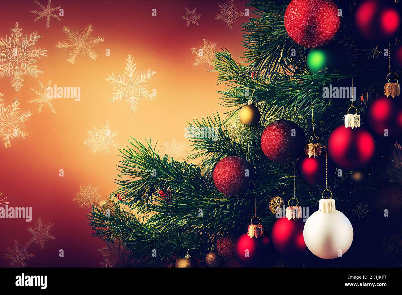 Christmas or New Year concept. AI generated computer graphics. 3D rendering. Stock Photo