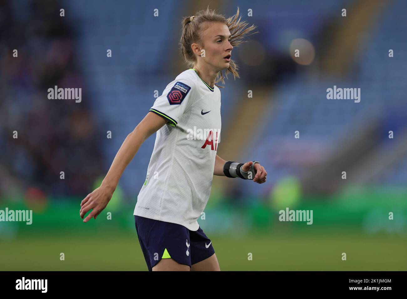 Leicester, UK. 18th Sep, 2022. Leicester, England, September 18th 2022: Ellie Brazil (10 Tottenham Hotspur) during the Barclays FA Womens Super League game between Leicester City and Tottenham Hotspur at the King Power Stadium in Leicester, England. (James Holyoak/SPP) Credit: SPP Sport Press Photo. /Alamy Live News Stock Photo