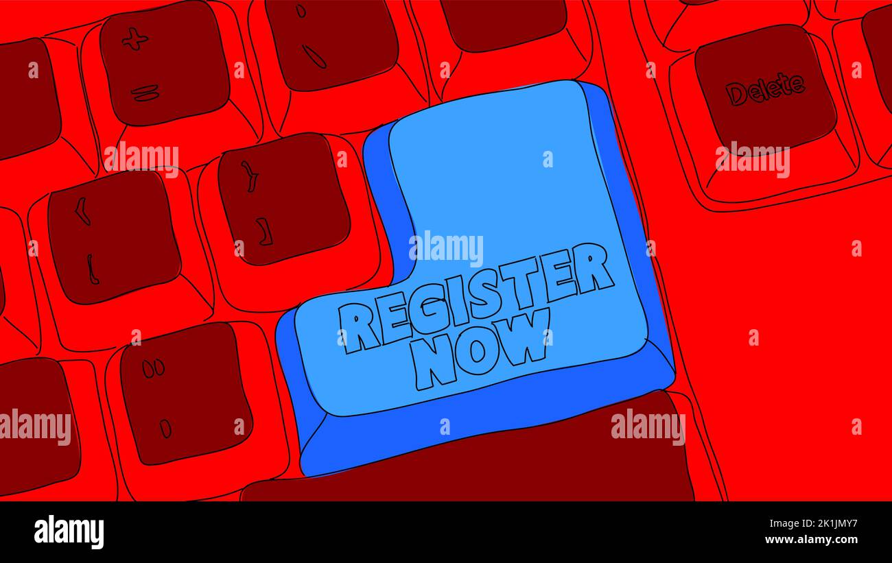 Typing register online Stock Vector Images - Alamy
