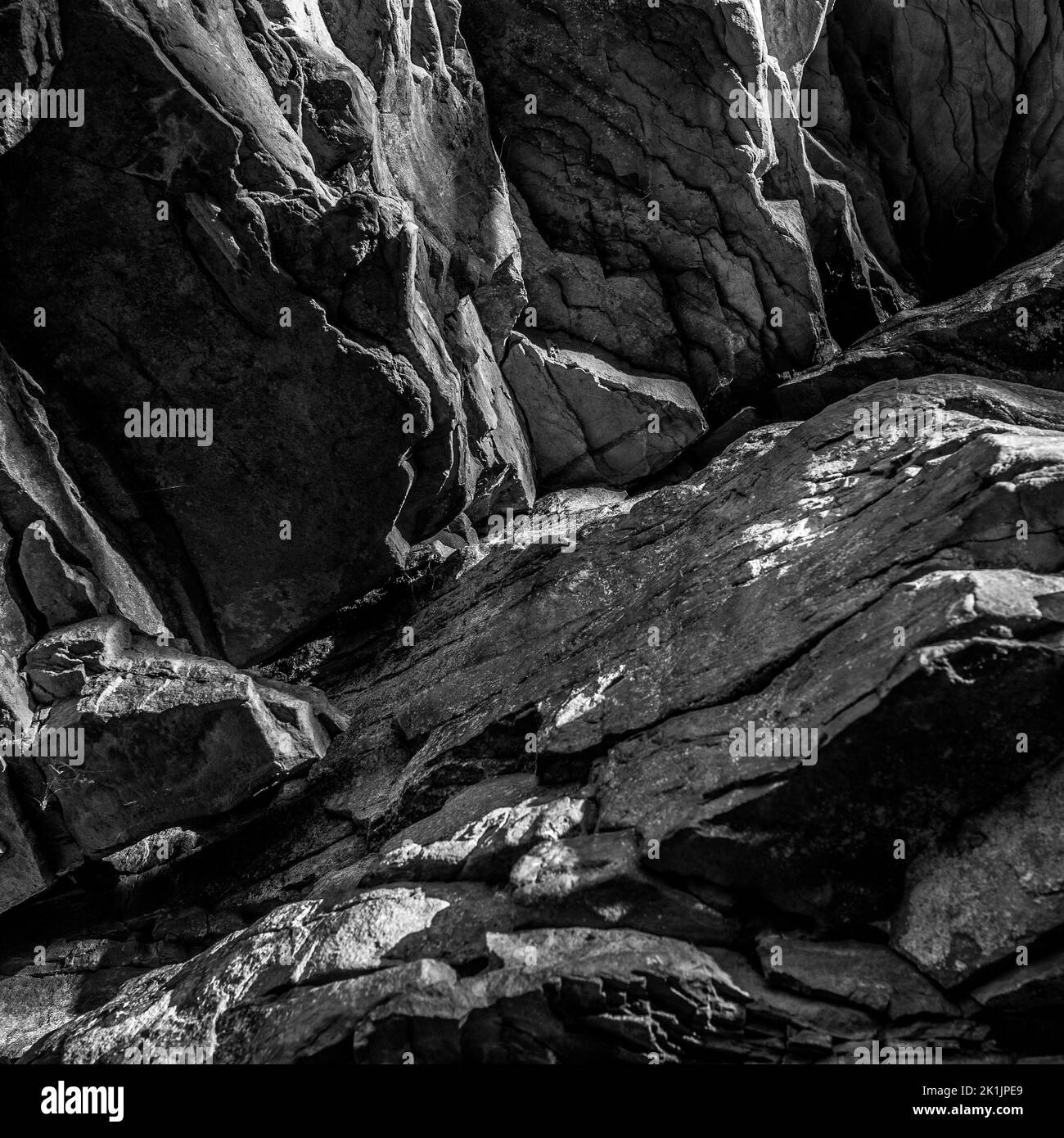 Canyon wall geology stone rock Black and White Stock Photos & Images ...