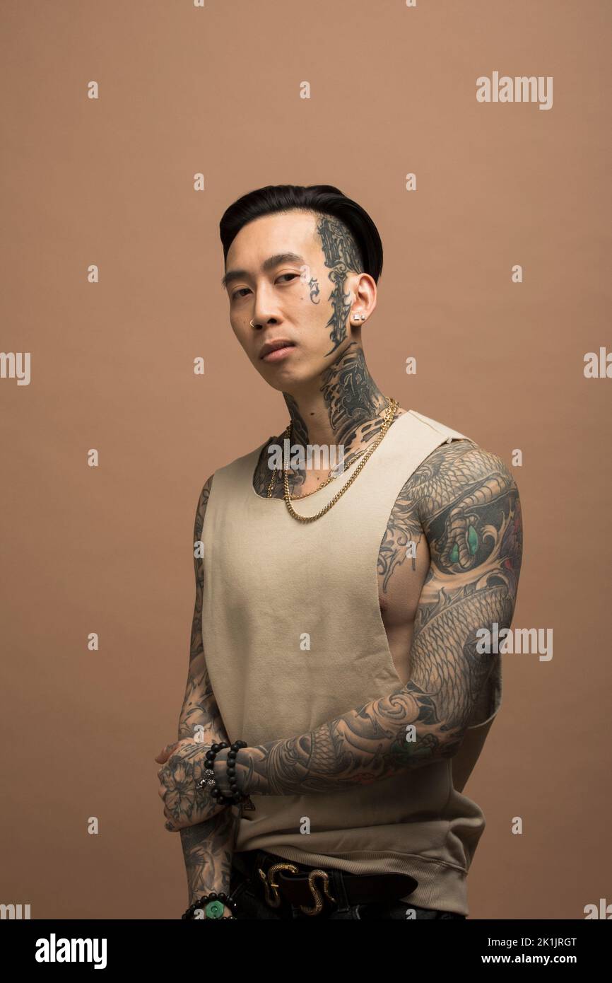 Tattooed neck hi-res stock photography and images - Alamy