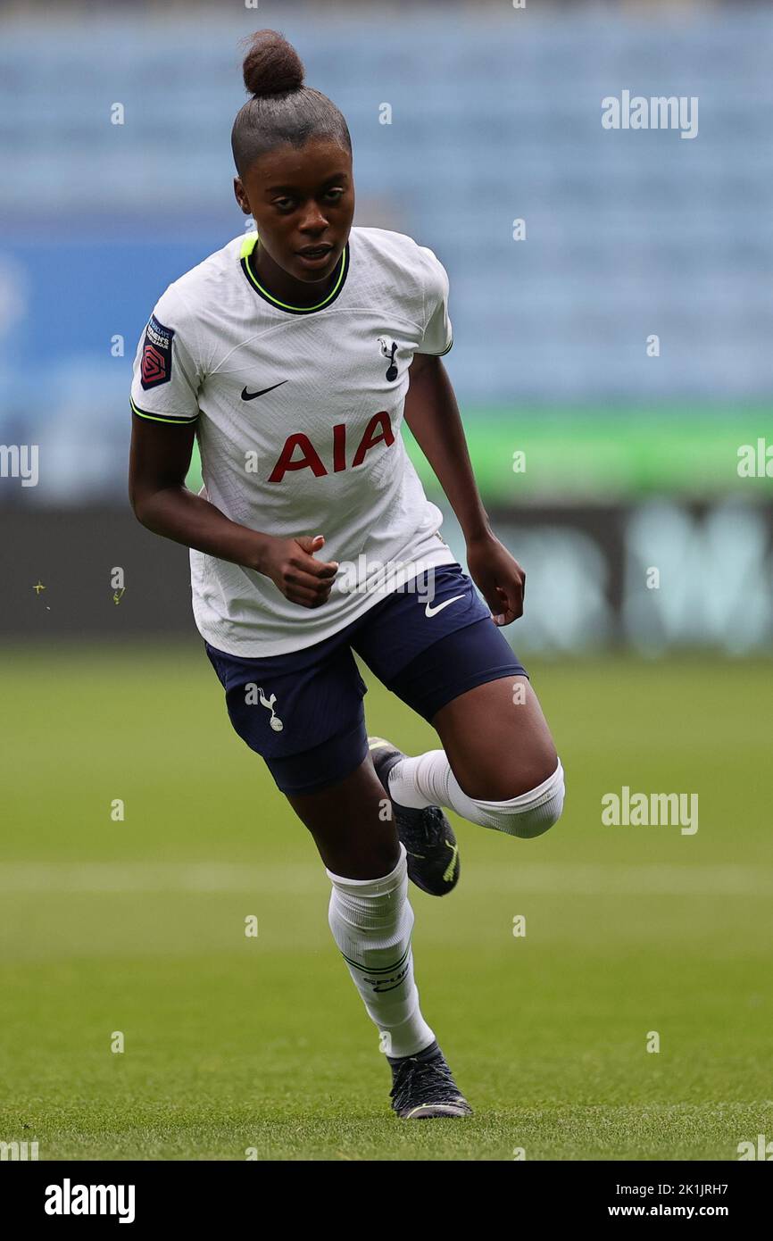 Leicester, UK. 18th Sep, 2022. September 18, 2022, Leicester, England, United Kingdom: Leicester, England, September 18th 2022: Kyah Simon (17 Tottenham Hotspur) during the Barclays FA Womens Super League game between Leicester City and Tottenham Hotspur at the King Power Stadium in Leicester, England. (Credit Image: © James Holyoak/Sport Press Photo via ZUMA Press) Credit: Zuma Press/Alamy Live News Stock Photo
