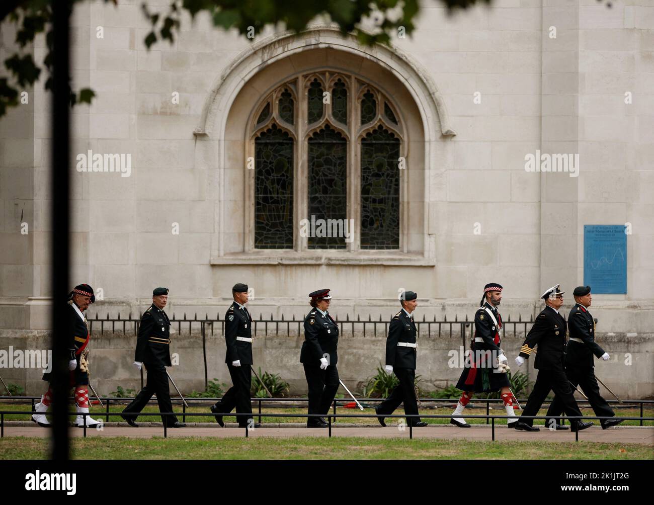 Representatives of the British military at Westminster Abbey, on the day of the state funeral and burial of Britain's Queen Elizabeth, in London, Britain, September 19, 2022   REUTERS/John Sibley Stock Photo