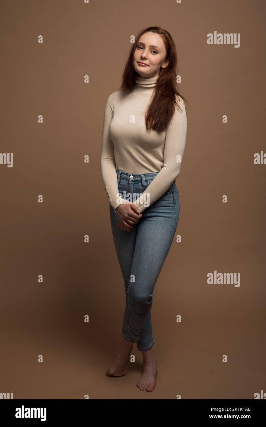 Jeans turtleneck hi-res stock photography and images - Alamy