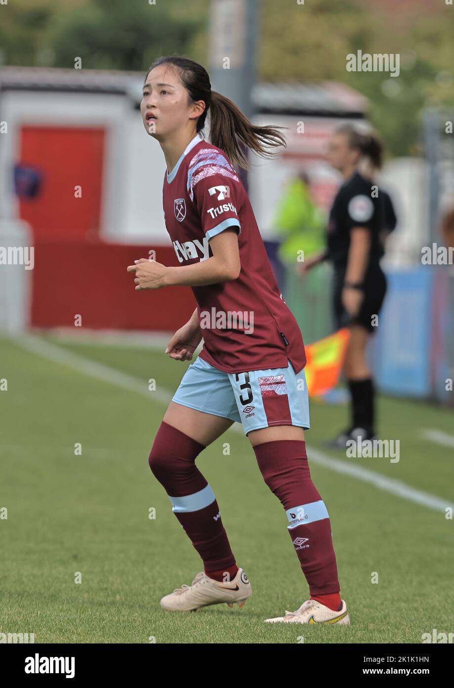 DAGENHAM ENGLAND SEPTEMBER 18 Risa Shimizu Of West Ham United WFC dagenham-england-september-18-risa-shimizu-of-west-ham-united-wfc