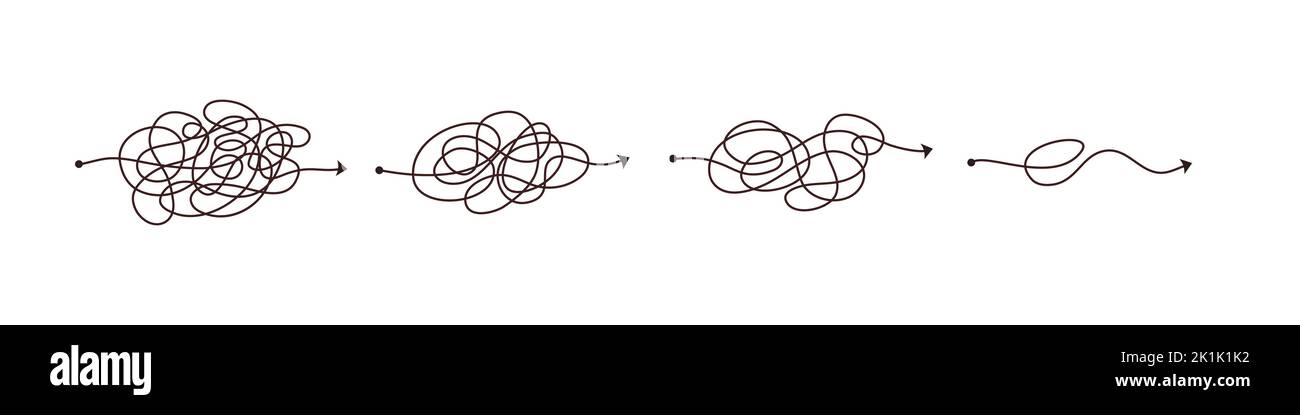 Simple line and complex easy way. Scribble doodle chaos mindset ...