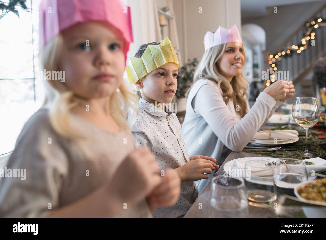 People wearing party hats hi-res stock photography and images - Alamy