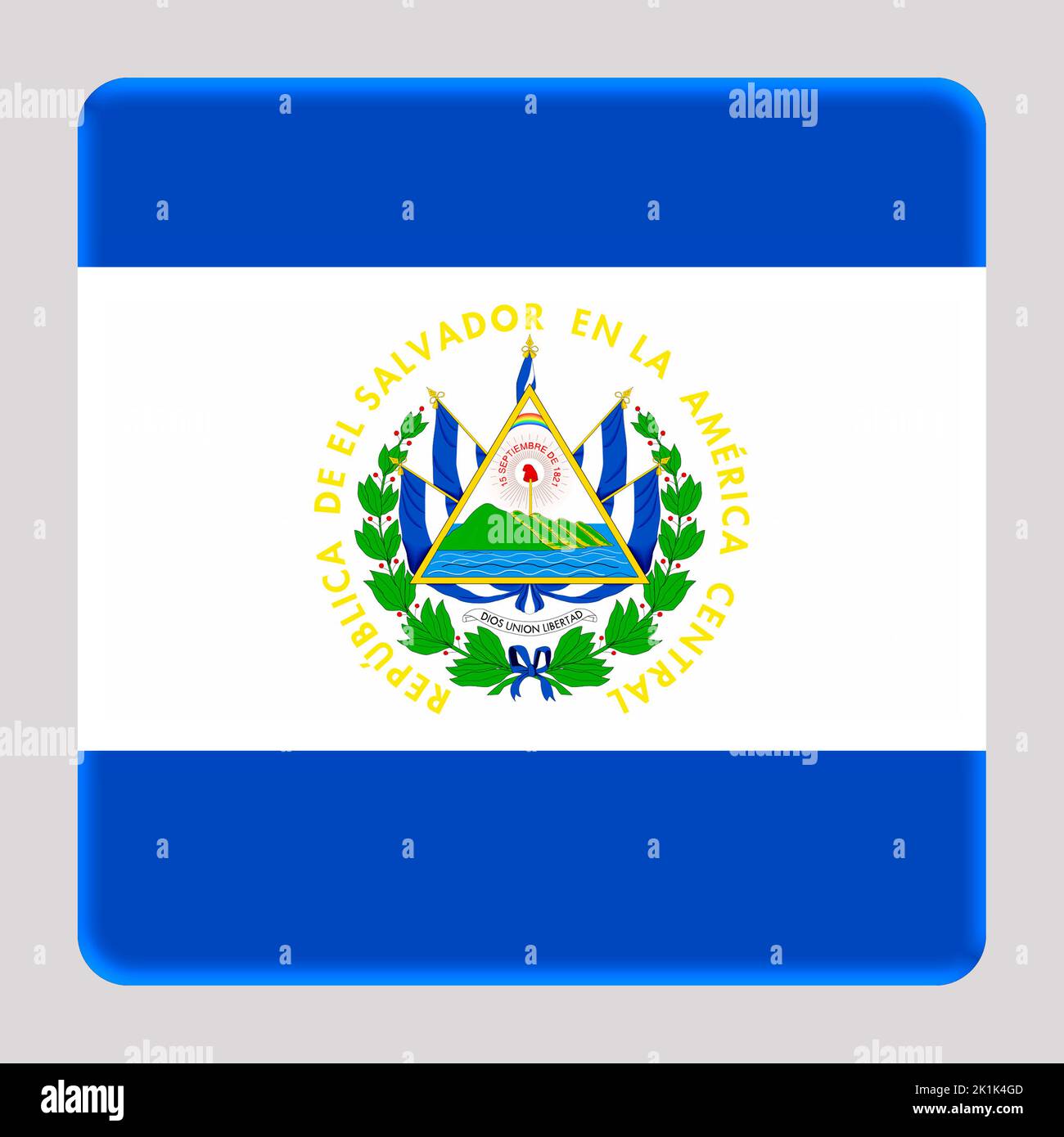 3D Flag of El Salvador on a avatar square background Stock Photo Alamy