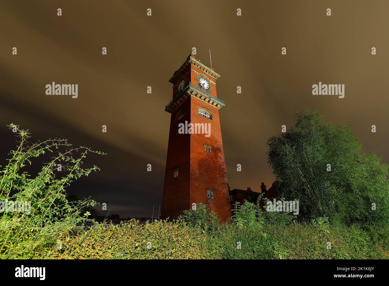 Seacroft Hospital Water & Clock Tower in Leeds,West Yorkshire,UK Stock