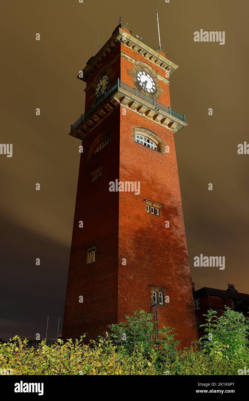 Seacroft Hospital Water & Clock Tower in Leeds,West Yorkshire,UK Stock
