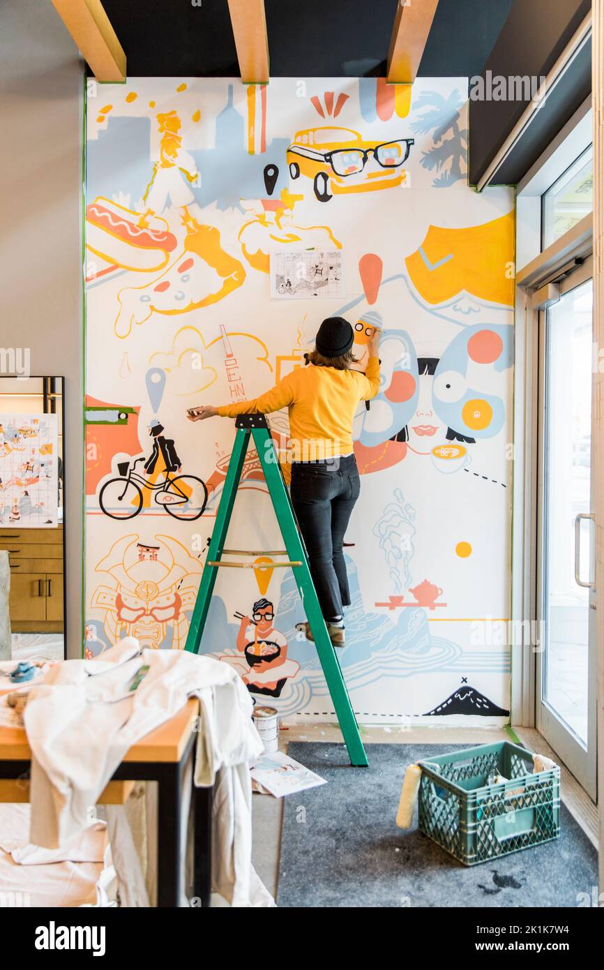 Optometry Mural Short ladder hi-res stock photography and images - Alamy