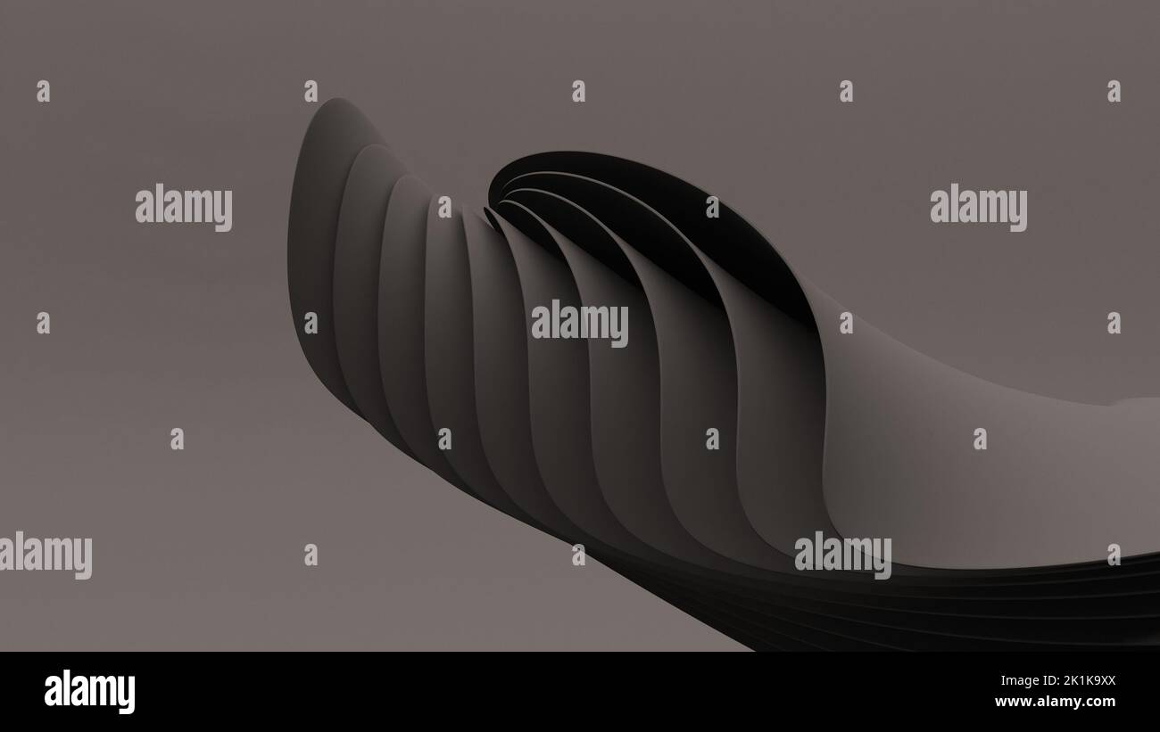Abstract black wallpaper 3d render. Elegant dark luxury background. Paper 3d gradient black template design. Stock Photo