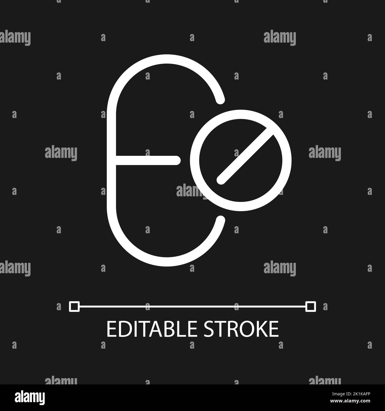 Dosage form pixel perfect white linear ui icon for dark theme Stock ...