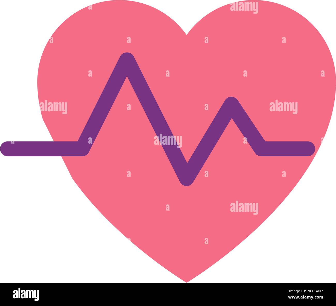 Cardiogram flat color ui icon Stock Vector Image & Art - Alamy