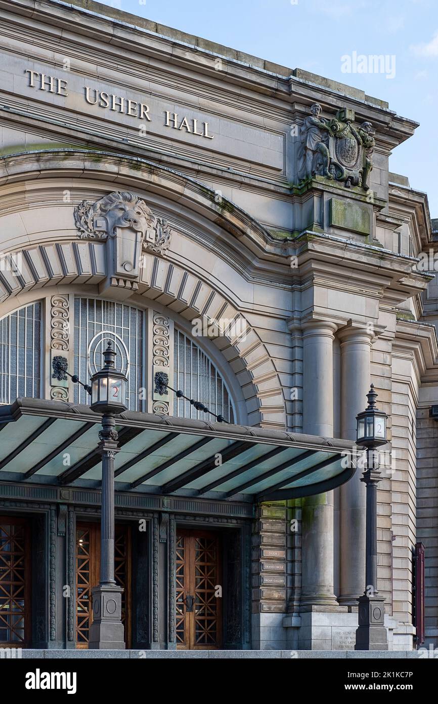 The Usher Hall entrance to the magnificent concert hall used for a