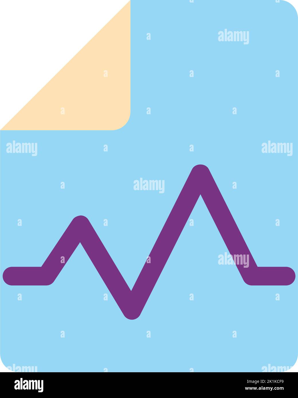 Electronic health record flat color ui icon Stock Vector