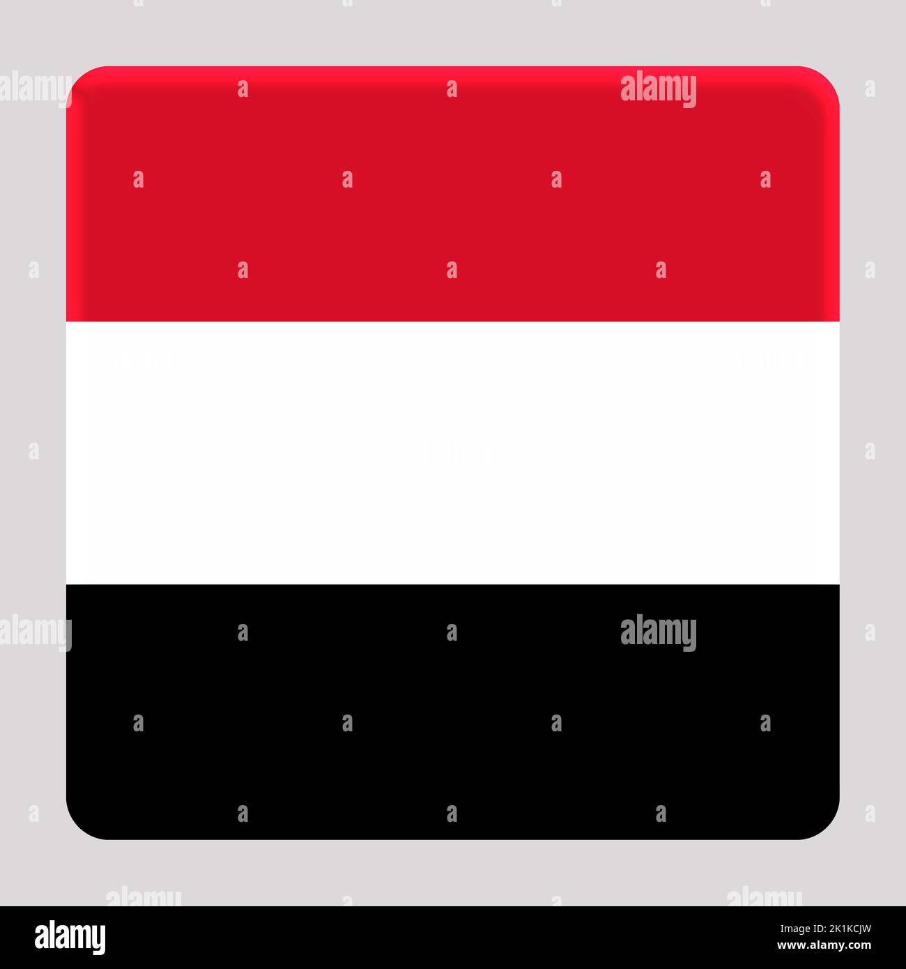3D Flag of Yemen on a avatar square background Stock Photo - Alamy