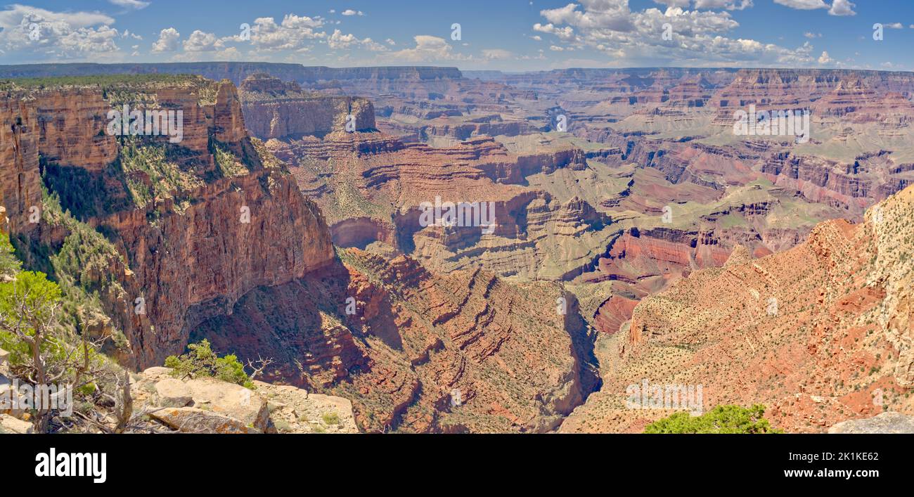 Moran Point and Canyon view west of Zuni Point, Grand Canyon National Park, Arizona, USA Stock Photo