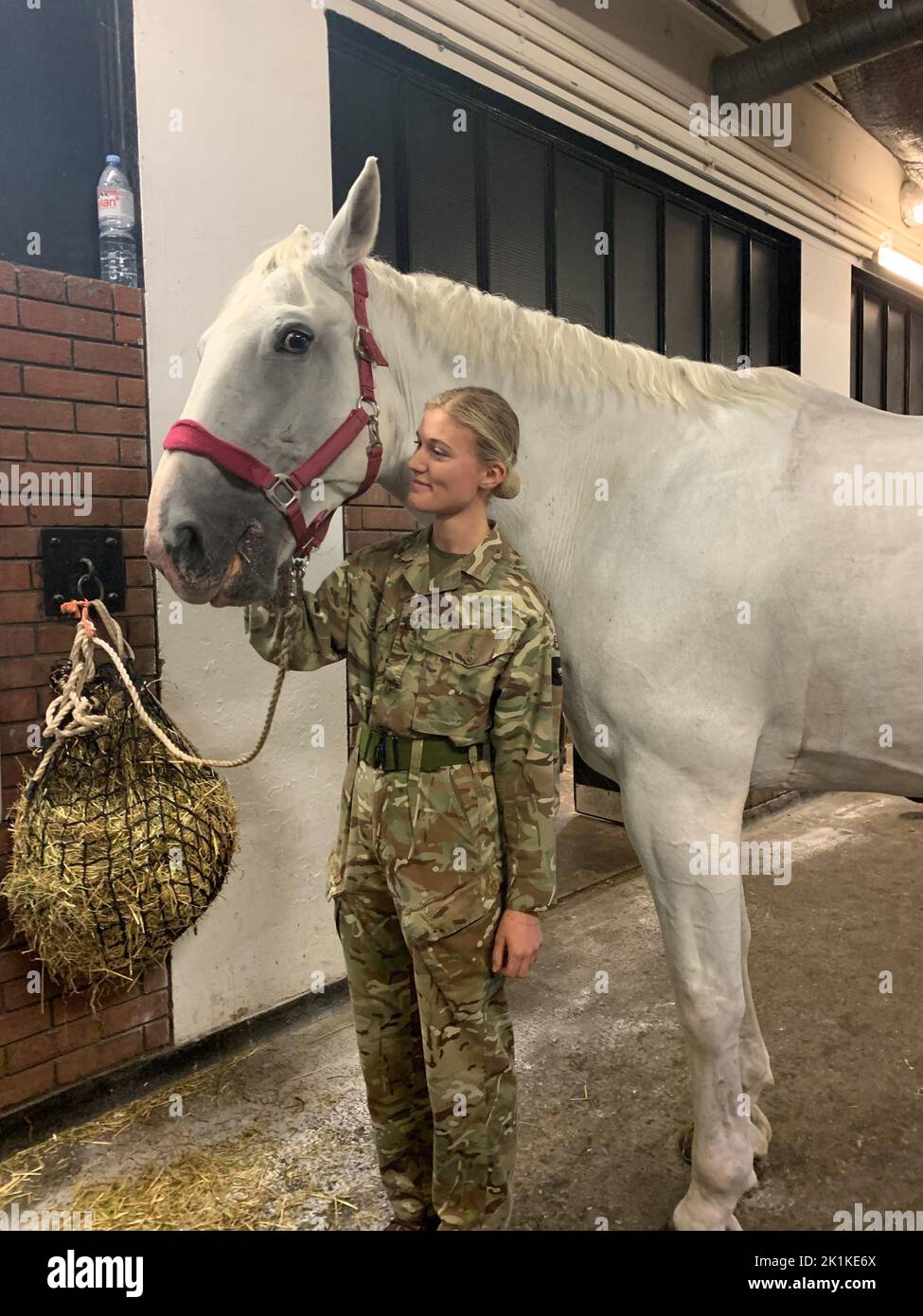 Trooper Tilly a trumpeter from The Life Guards regiment, at
