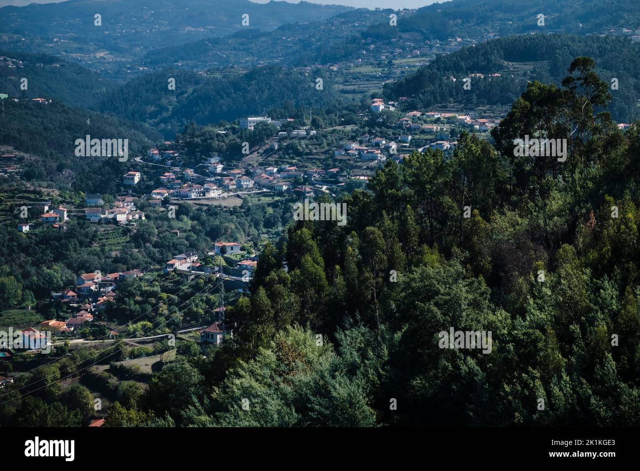 View of the hills of the Douro Valley, Portugal. Stock Photo