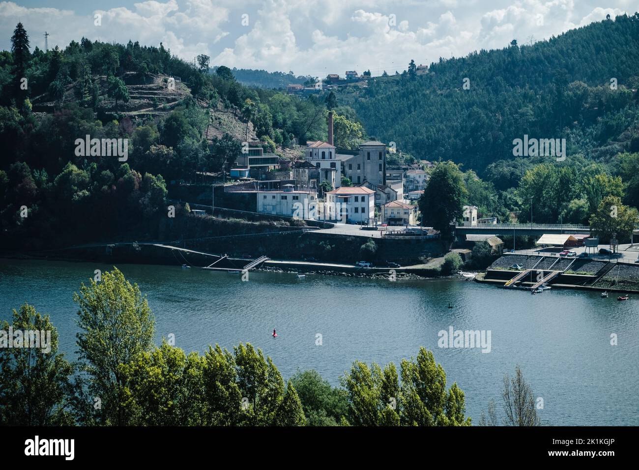 View of Arnelas Beach on the left bank of the Douro, Portugal. Stock Photo