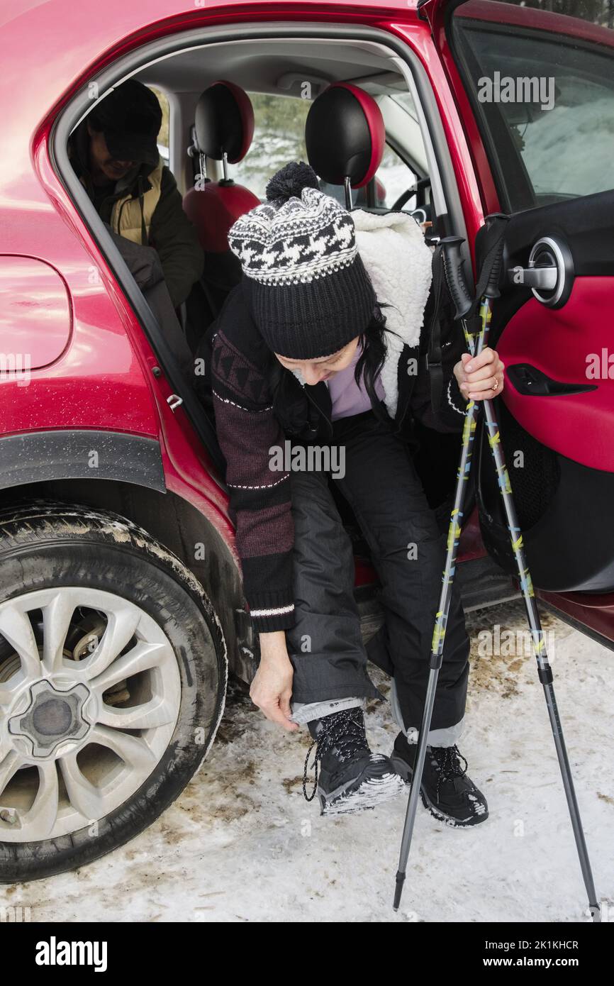 Putting Ski Boots On Hi-res Stock Photography And Images - Alamy