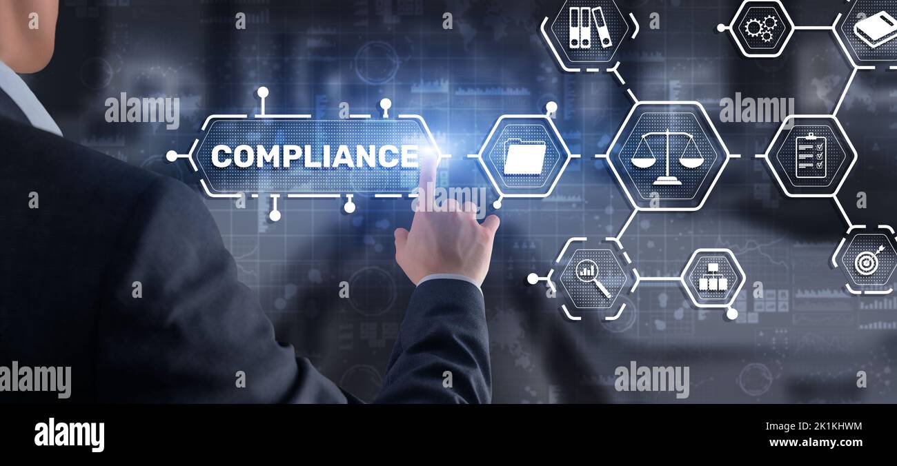 Compliance Regulation Business Technology Concept. Risk control and management system. Stock Photo