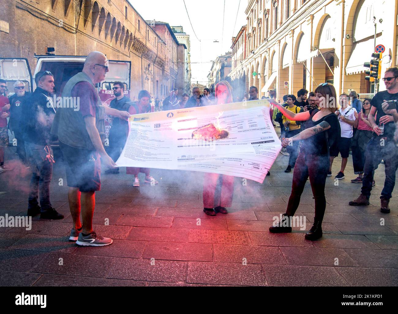 Bologna, Italy, Italy. 18th Sep, 2022. March in Bologna against the war