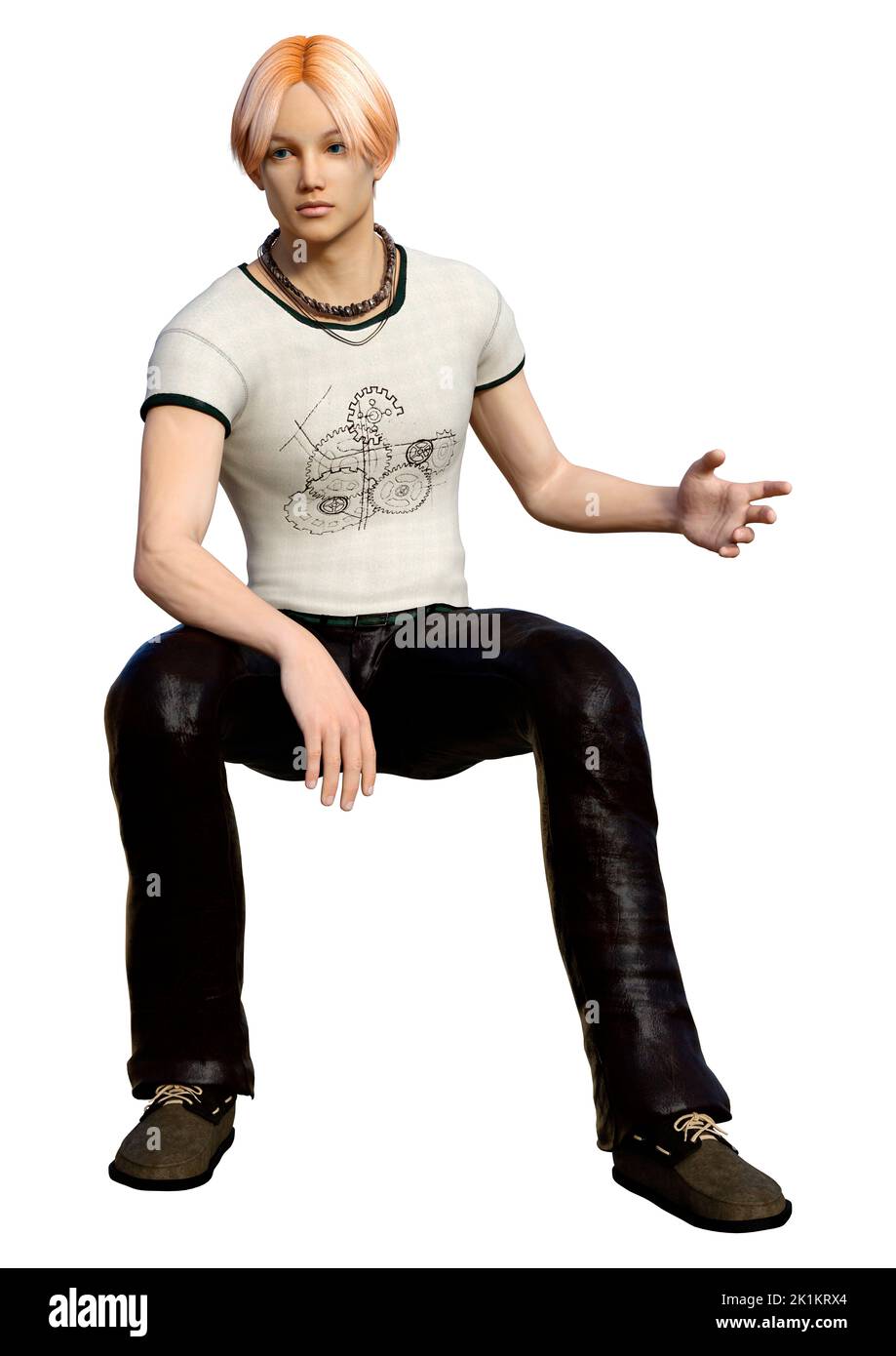 Boy Rendering 3D rendering of a teenager boy isolated on white background Stock Photo ...