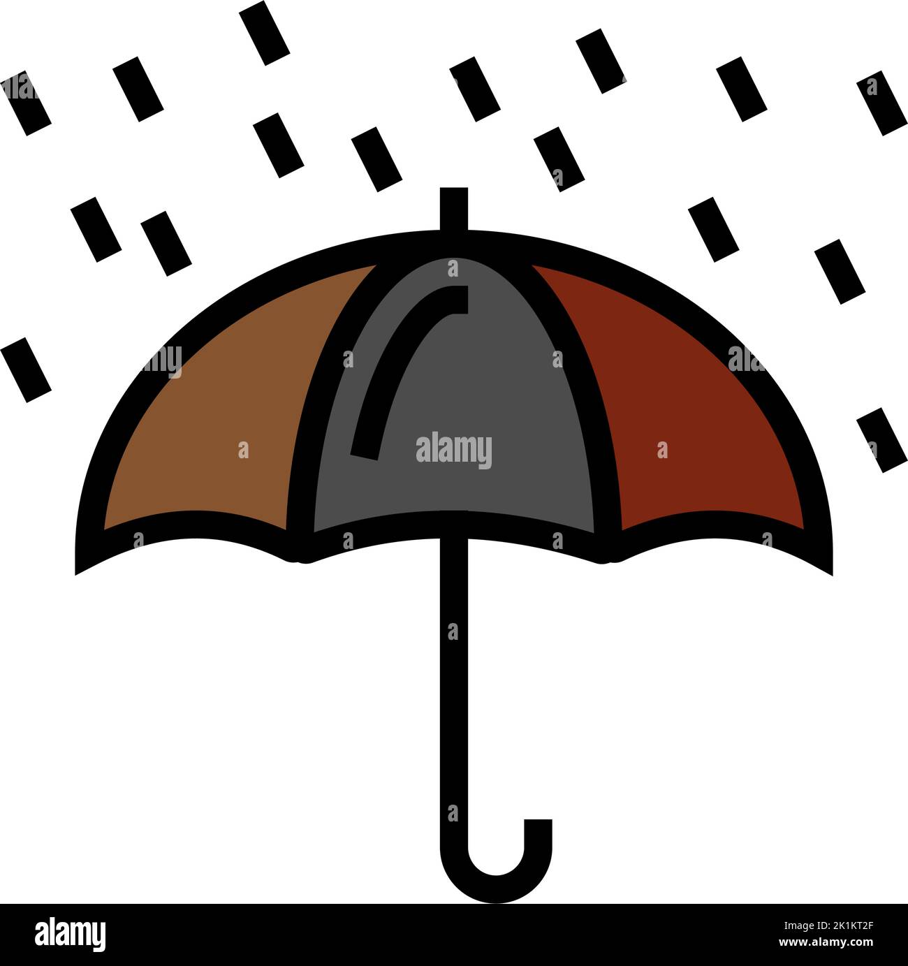 umbrella rain autumn color icon vector illustration Stock Vector Image ...