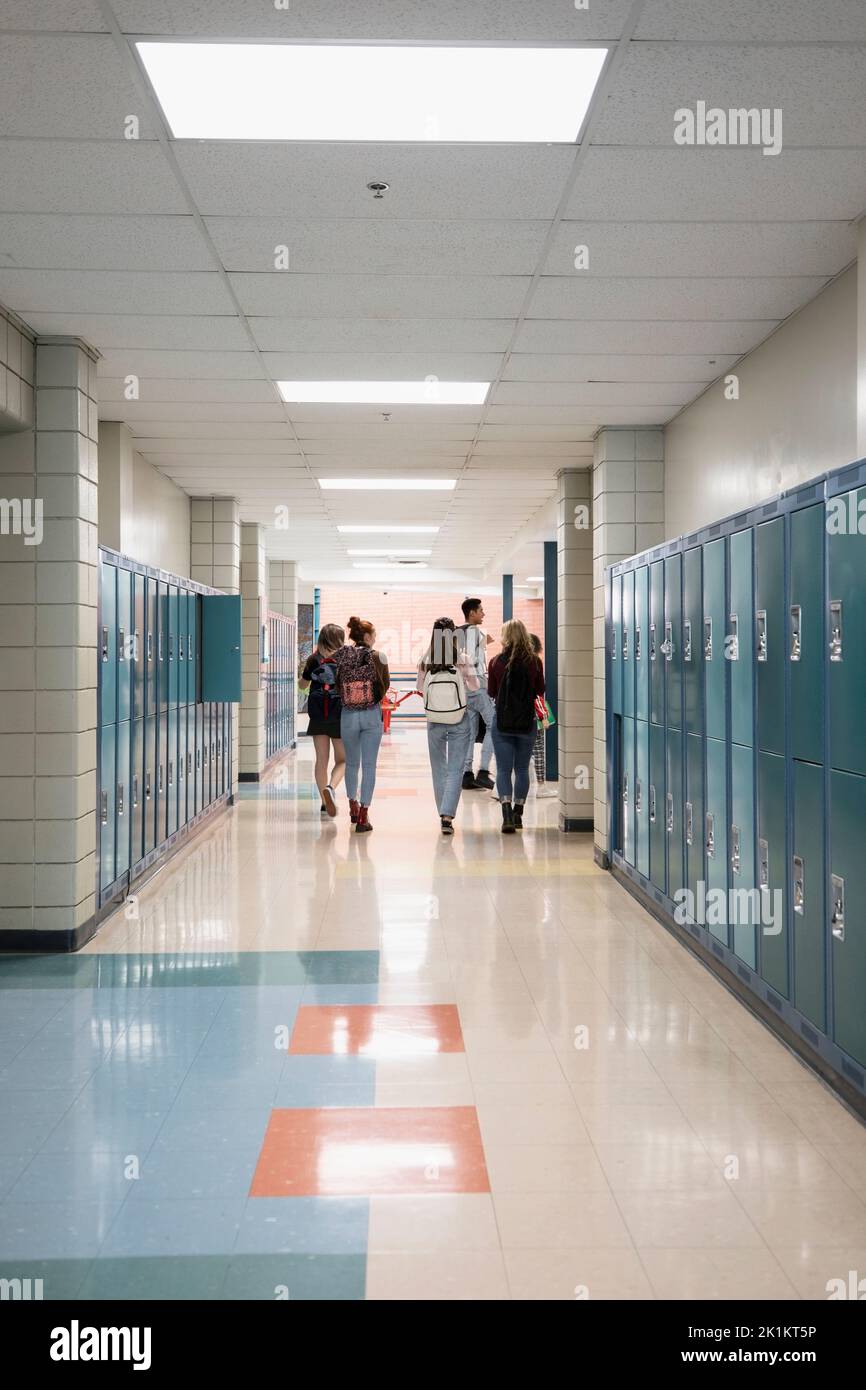 School teenager backpack lockers hires stock photography and images Alamy